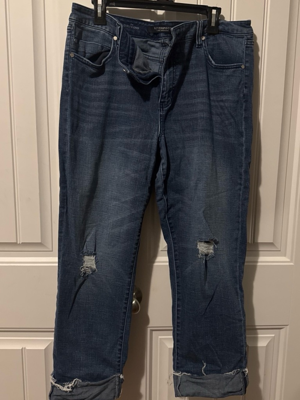 Liverpool Women’s Indigo Distressed Boyfriend Jeans